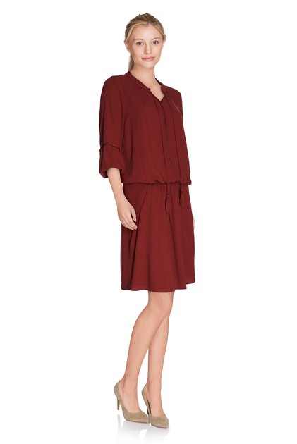 Robe Rouille À Petite Pompons Ample Couleur T1FKul3Jc