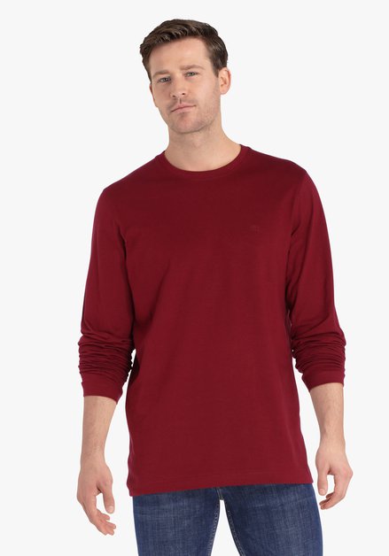 Roodbruin T-shirt met lange mouwen