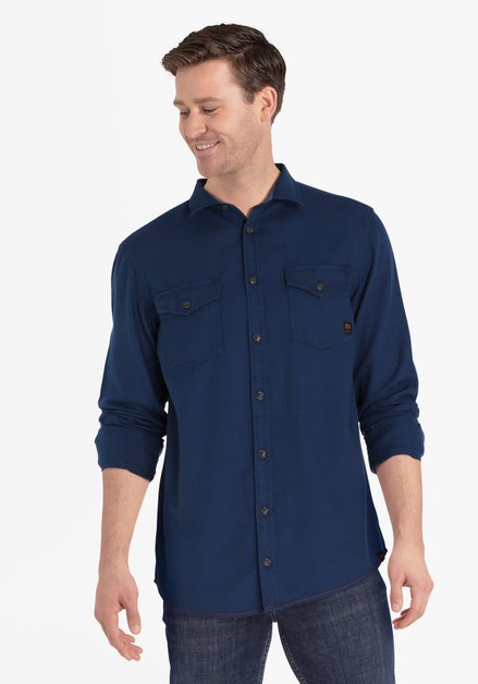 Staalblauw hemd - regular fit