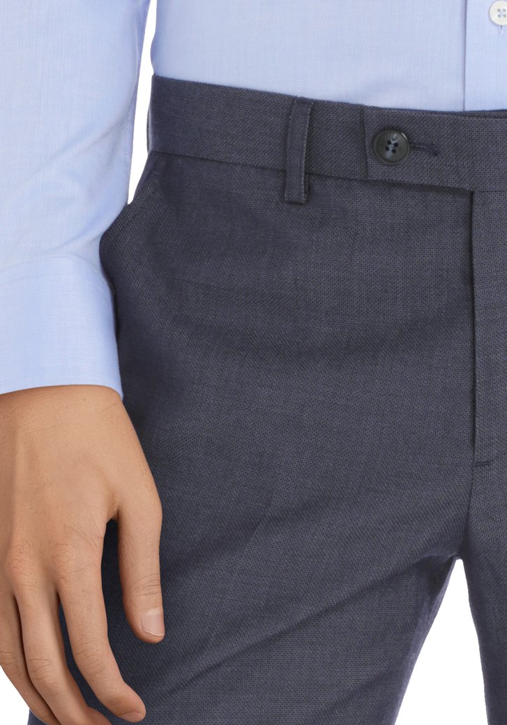 Pantalon De Costume Gris Bleu Riga Slim Fit