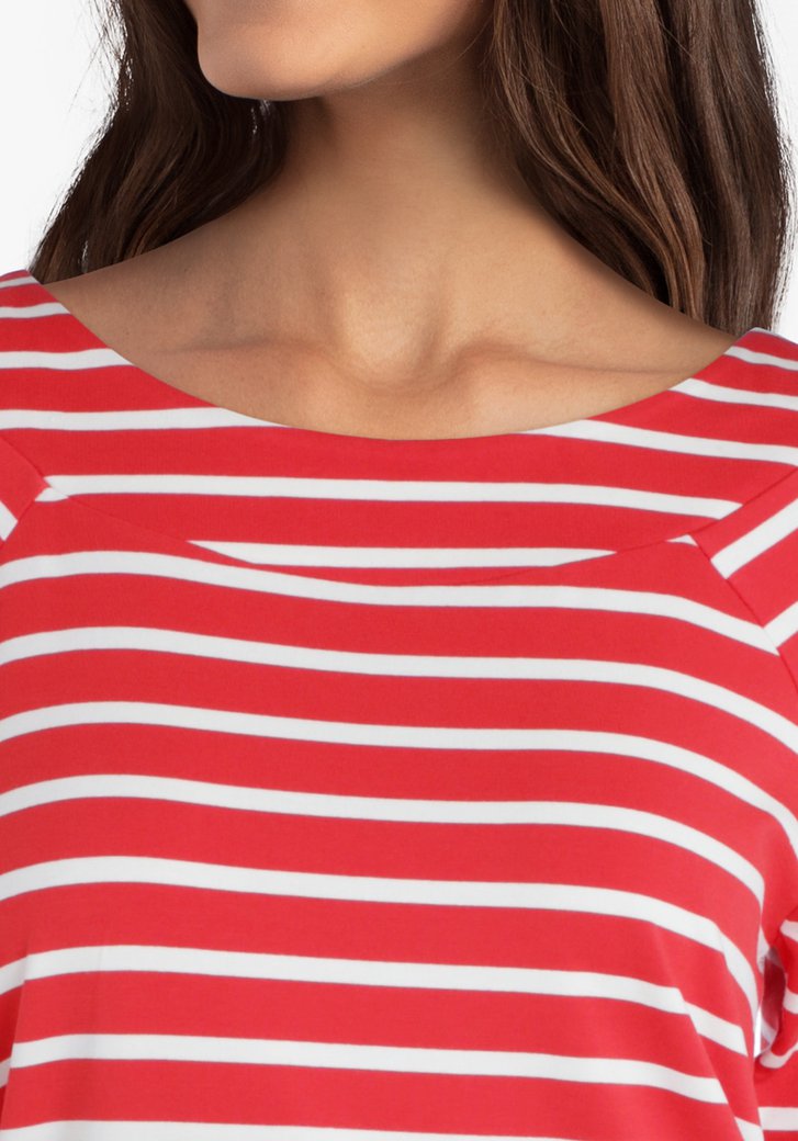 Shirt rood wit gestreept | Jokershop.be - Verkleedwinkel