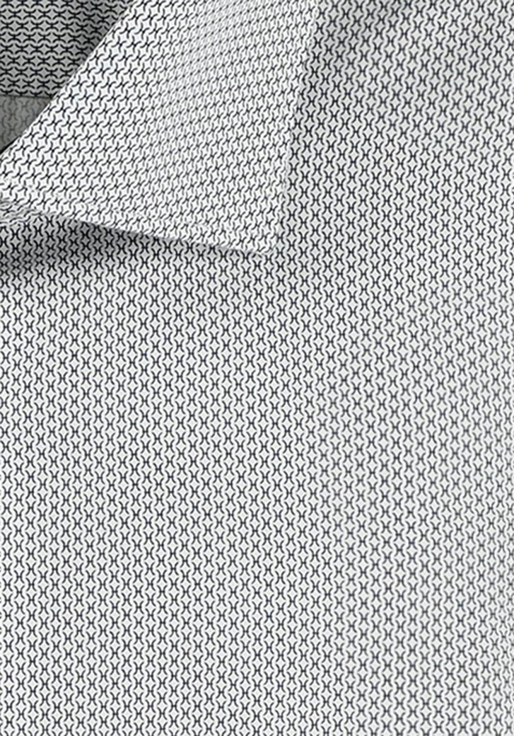 Millimeter huilen bedrijf Wit hemd met fijne navy print - slim fit van Dansaert Black | 5822727 | e5  mode