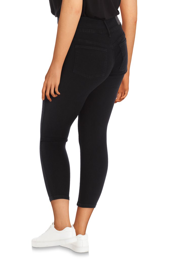 Zwarte broek met hoge taille - slim fit van Only Carmakoma | 4857070 | e5  mode