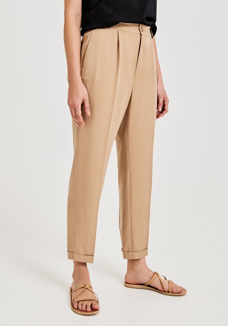 Luisa Cerano rechte jeans met omslag | BeOne