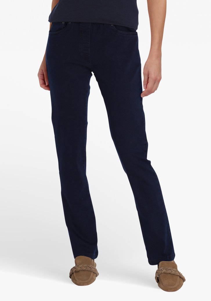Blauwe jeans met stretch - straight fit - L30 Dames, merk: Bicalla