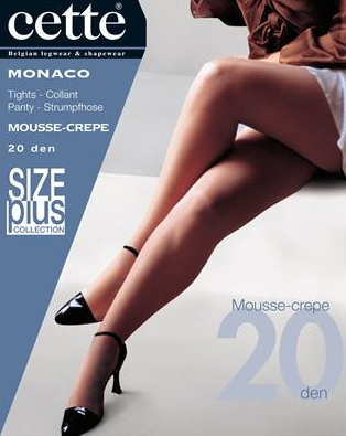 Donkerbruine panty size plus Monaco - 20 den