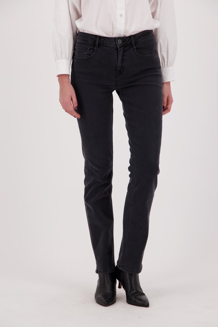 Donkergrijze jeans - Tammy - straight fit - L34
