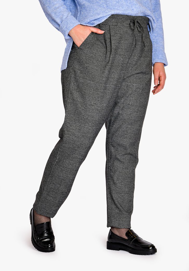 Pantalon à carreaux gris - slim fit