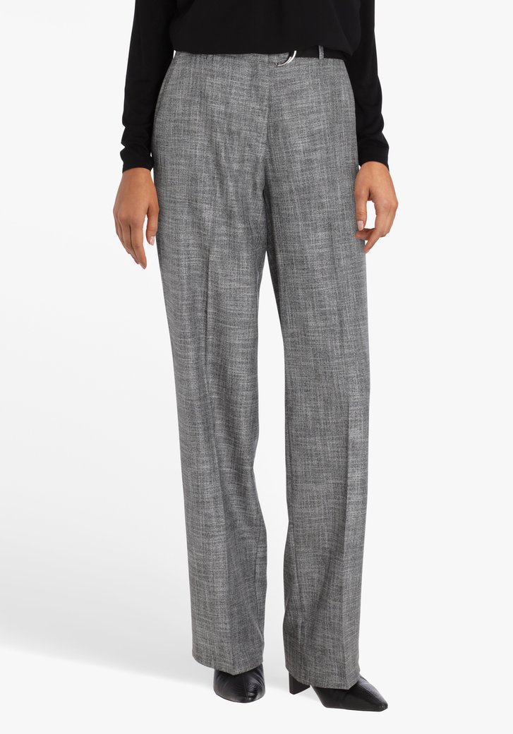 Pantalon large gris - straight fit