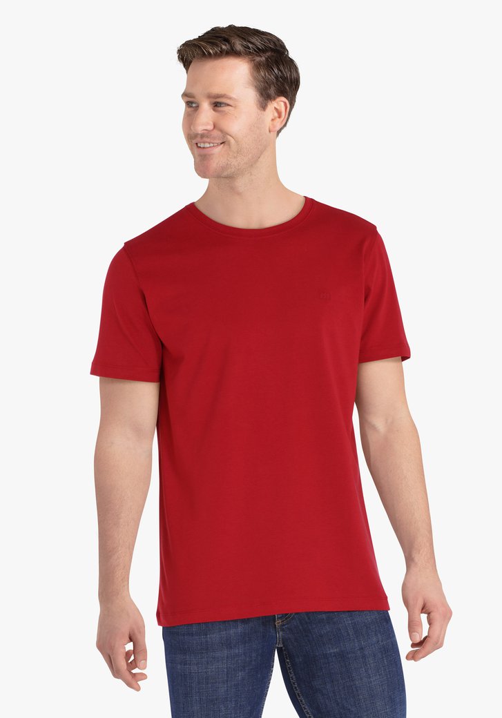 T-shirt en coton bordeaux