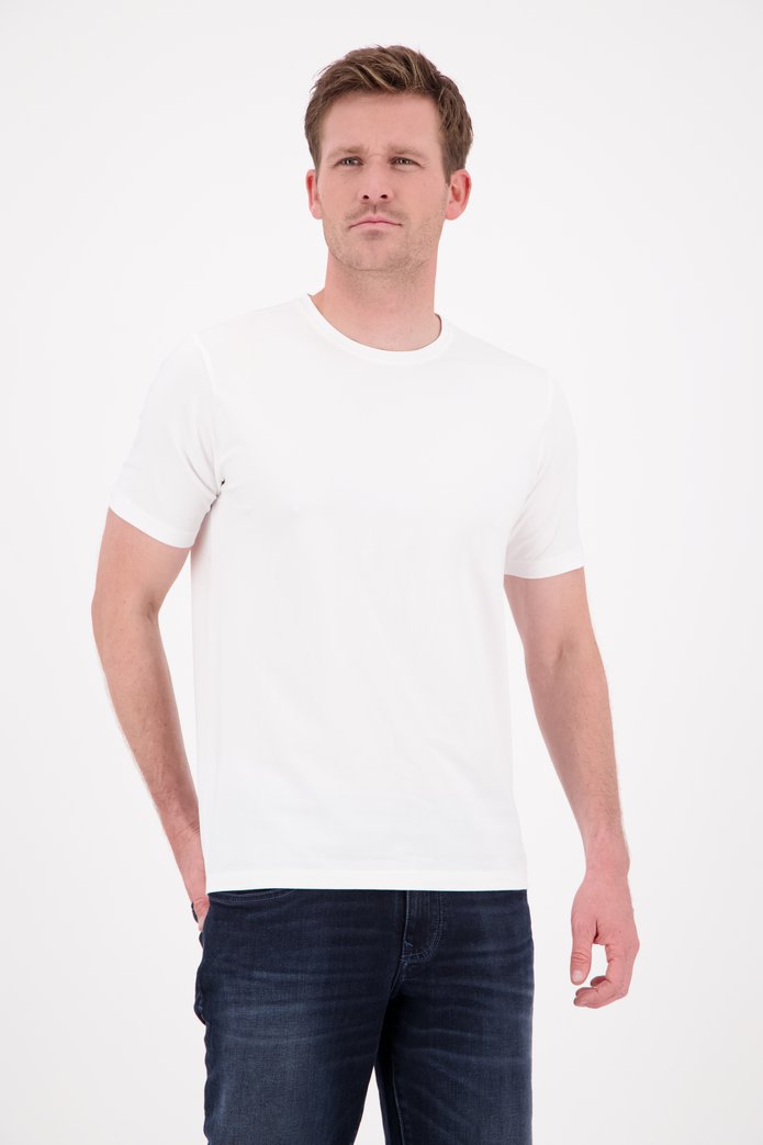 Witte T-shirt met ronde hals