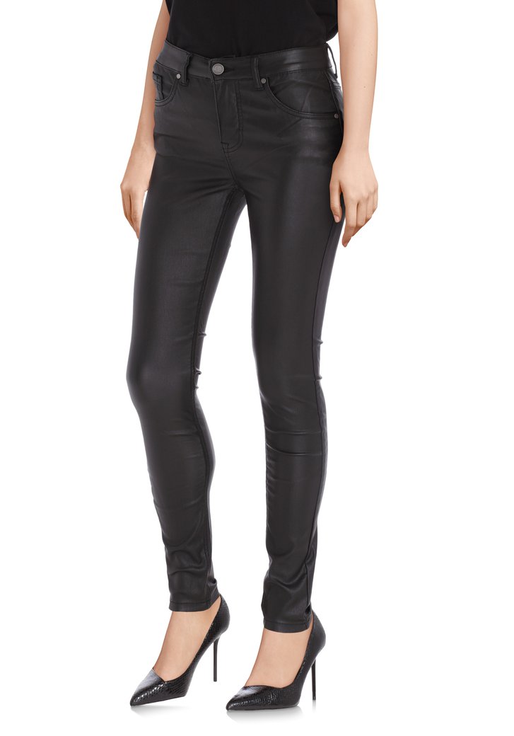 Zwarte jeans met coating slim fit van Simple Wish 4947505 e5 mode